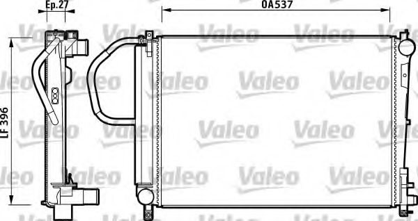 VALEO 732883 Радиатор охлаждения двигателя для CHRYSLER GRAND VOYAGER