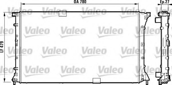 VALEO 732911 Радиатор охлаждения двигателя VALEO для OPEL