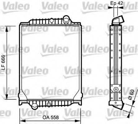 VALEO 733495 Радиатор охлаждения двигателя VALEO для VOLVO
