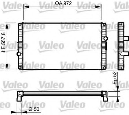 VALEO 733501 Радиатор охлаждения двигателя для VOLVO B