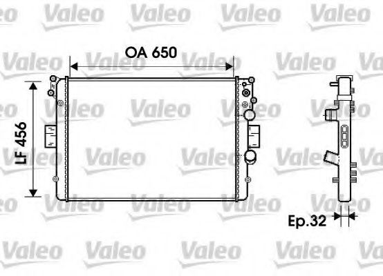 VALEO 734231 Радиатор охлаждения двигателя VALEO для IVECO
