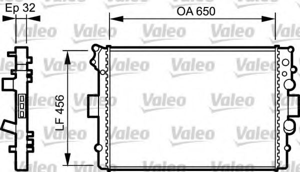 VALEO 734232 Радиатор охлаждения двигателя VALEO для IVECO