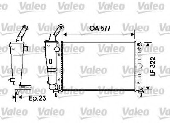 VALEO 734237 Радиатор охлаждения двигателя VALEO для LANCIA