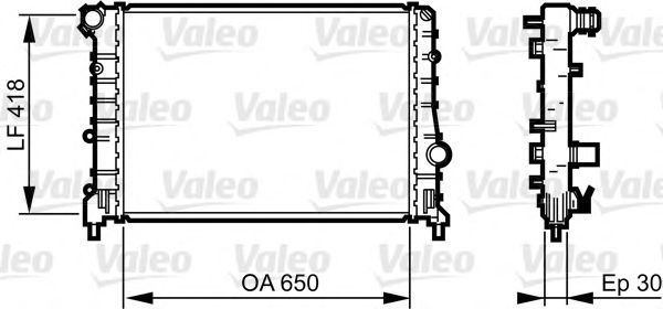 VALEO 734283 Радиатор охлаждения двигателя VALEO для ALFA ROMEO