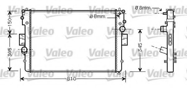 VALEO 734448 Радиатор охлаждения двигателя VALEO для IVECO