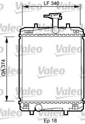 VALEO 735072 Радиатор охлаждения двигателя для PEUGEOT 108
