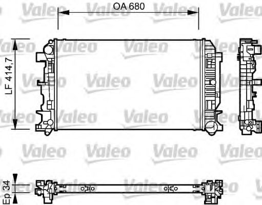 VALEO 735084 Радиатор охлаждения двигателя для VOLKSWAGEN CRAFTER