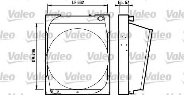 VALEO 811064 Радиатор охлаждения двигателя VALEO для IVECO