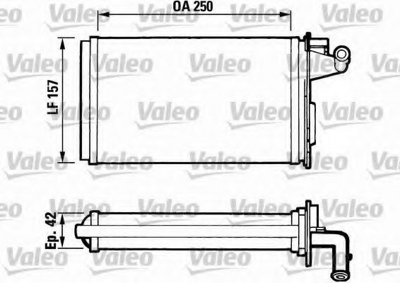 VALEO 811075 Радиатор печки VALEO для FIAT