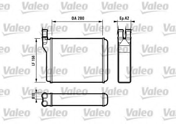 VALEO 812027 Радиатор печки для SAAB