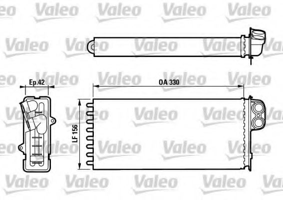 VALEO 812128 Радиатор печки для RENAULT TRUCKS