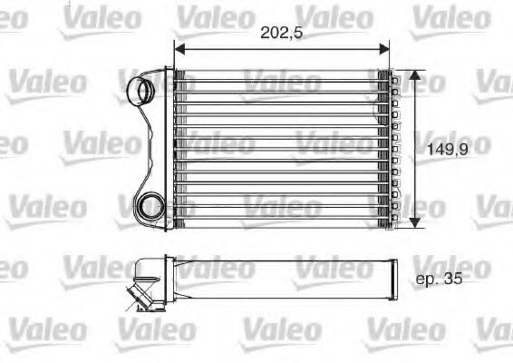 VALEO 812211 Радиатор печки VALEO для FIAT