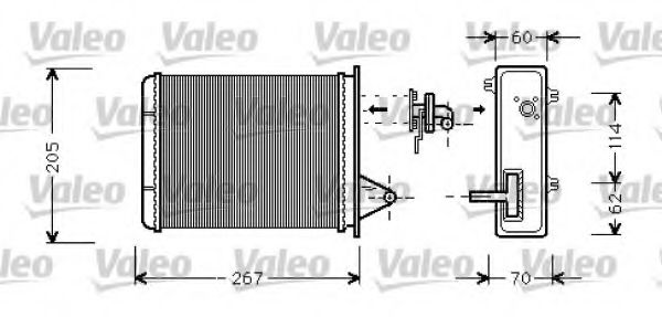 VALEO 812283 Радиатор печки для FIAT STRADA