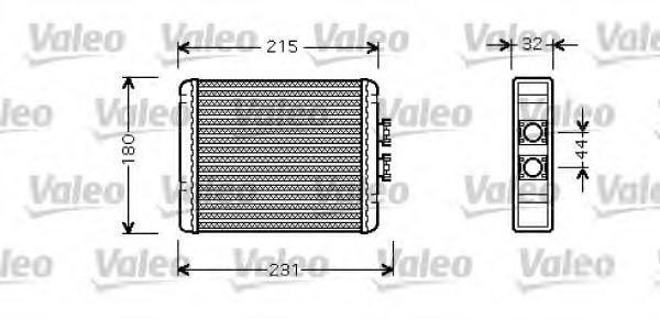 VALEO 812319 Радиатор печки для AUDI A2