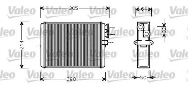 VALEO 812328 Радиатор печки для VOLVO S80