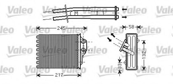 VALEO 812336 Радиатор печки VALEO для FIAT