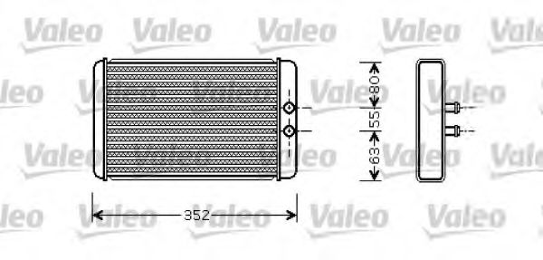 VALEO 812358 Радиатор печки VALEO для FIAT
