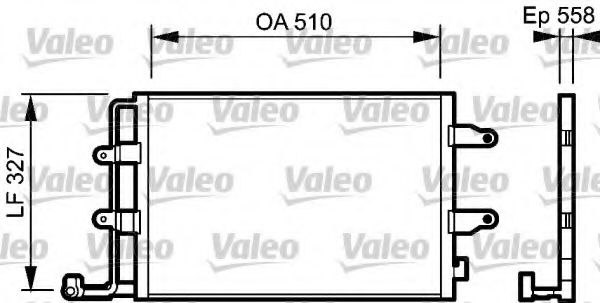 VALEO 814005 Радиатор кондиционера VALEO 