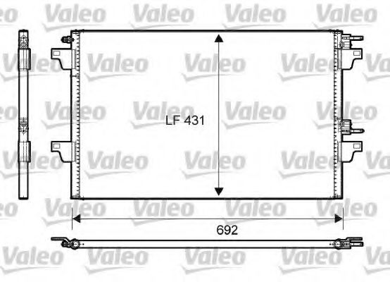 VALEO 814007 Радиатор кондиционера VALEO для RENAULT