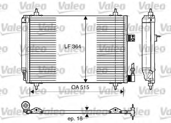 VALEO 814066 Радиатор кондиционера VALEO 