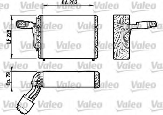 VALEO 817031 Испаритель кондиционера для VOLKSWAGEN CORRADO