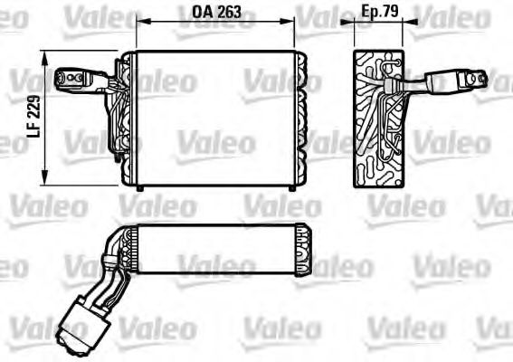 VALEO 817110 Испаритель кондиционера для VOLKSWAGEN CORRADO
