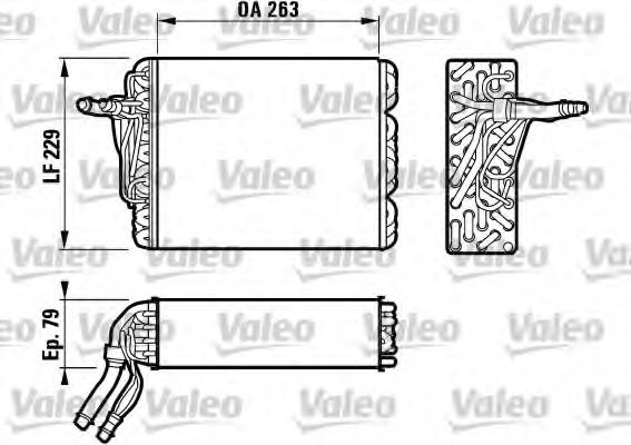 VALEO 817111 Испаритель кондиционера для VOLKSWAGEN CORRADO