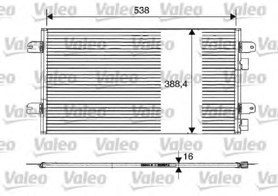 VALEO 817701 Радиатор кондиционера для DACIA