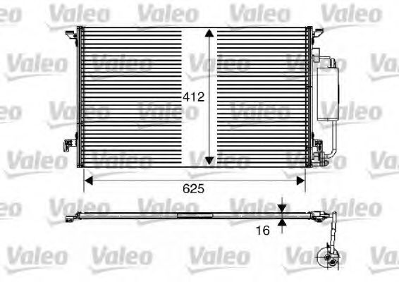 VALEO 817711 Радиатор кондиционера для SAAB