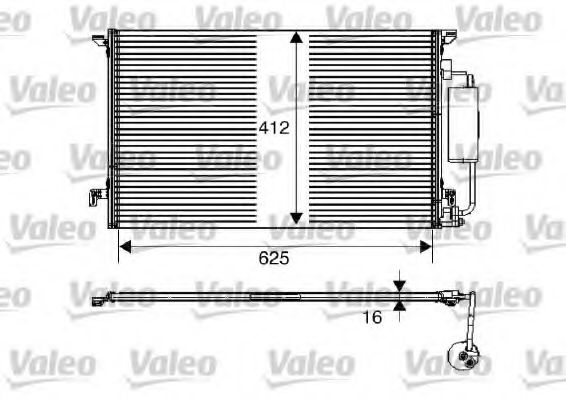 VALEO 817712 Радиатор кондиционера для SAAB