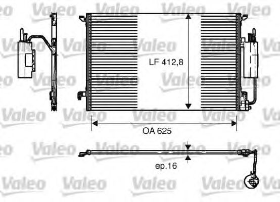 VALEO 818175 Радиатор кондиционера для CADILLAC