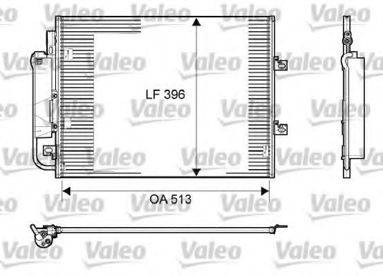VALEO 814061 Радиатор кондиционера VALEO для RENAULT