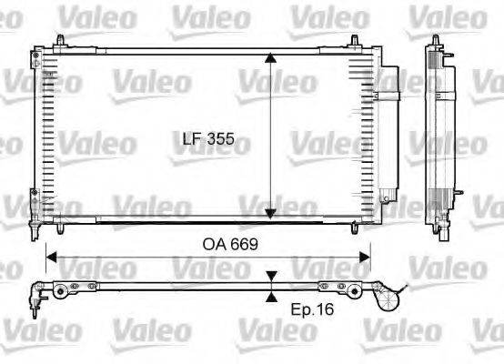 VALEO 814065 Радиатор кондиционера VALEO 