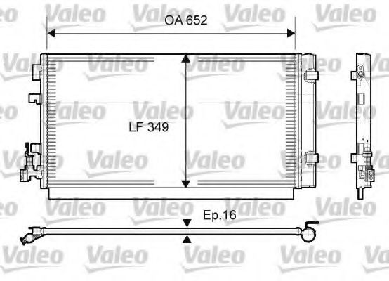 VALEO 814094 Радиатор кондиционера VALEO для RENAULT