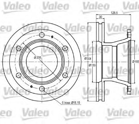 VALEO 187003 Тормозные диски VALEO для IVECO