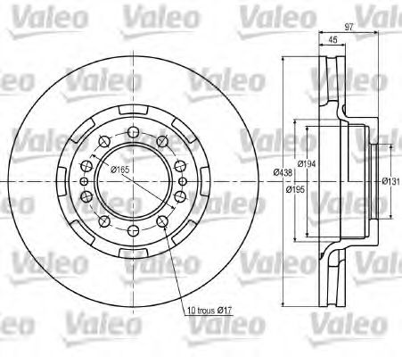 VALEO 187024 Тормозные диски VALEO для RENAULT TRUCKS