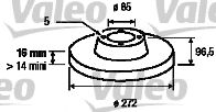 VALEO 187045 Тормозные диски VALEO для MERCEDES-BENZ
