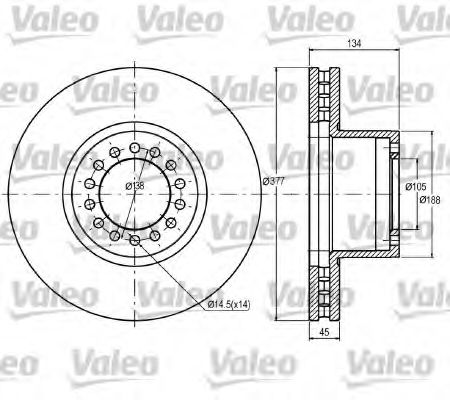 VALEO 187048 Тормозные диски VALEO для MERCEDES-BENZ