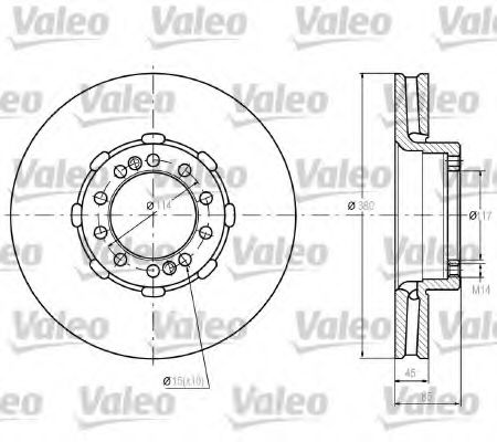 VALEO 187050 Тормозные диски VALEO для RENAULT TRUCKS