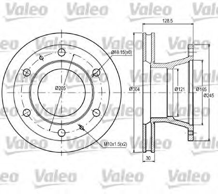 VALEO 187059 Тормозные диски VALEO для IVECO