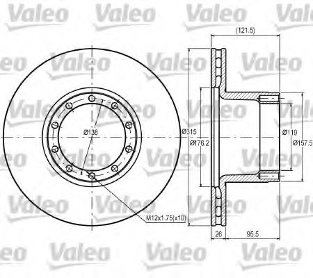 VALEO 187078 Тормозные диски для DAF 55