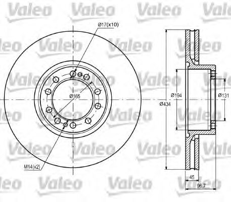 VALEO 187087 Тормозные диски VALEO для RENAULT TRUCKS