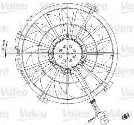 VALEO 698542 Вентилятор системы охлаждения двигателя для CITROEN