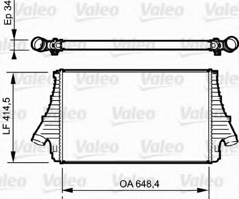 VALEO 818722 Интеркулер VALEO для FIAT