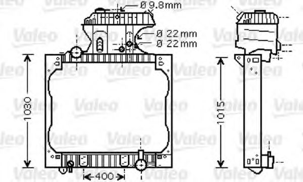 VALEO 733429 Радиатор охлаждения двигателя для MAN