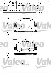 VALEO 598425 Тормозные колодки VALEO для ABARTH
