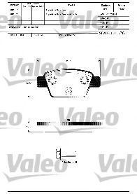 VALEO 598633 Тормозные колодки VALEO для CHRYSLER