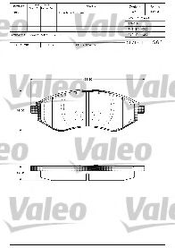 VALEO 601305 Тормозные колодки для CADILLAC XLR