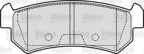 VALEO 598874 Тормозные колодки VALEO для CHEVROLET