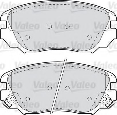 VALEO 601047 Тормозные колодки VALEO для CHEVROLET
